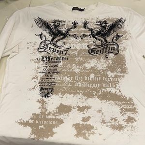 White Seven7 long sleeve men’s tee shirt size Large